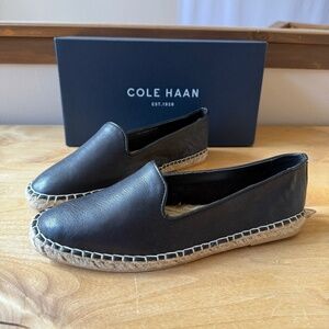 COLE HAAN PALERMO ESPADRILLE NIB 7.5B COASTAL GRANDMA SOFT LEATHER TIMELESS CHIC